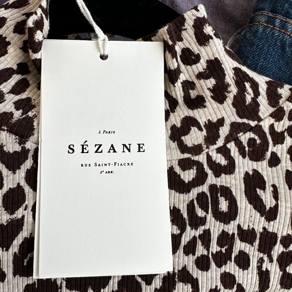 Sezane Felix Leopard Jumper Size S NWT - Picture 7 of 9